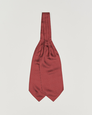 Amanda Christensen Silk Twill Micro Dot Ascot Wine Red – Röd