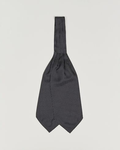 Amanda Christensen Silk Twill Micro Dot Ascot Black – Svart