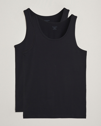 Falke 2-Pack Cotton Tank Top Black – Svart