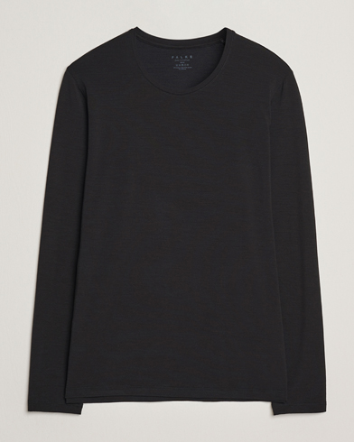 Herr | Falke | Falke Clima Wool Wool Long Sleeve T-Shirt Black