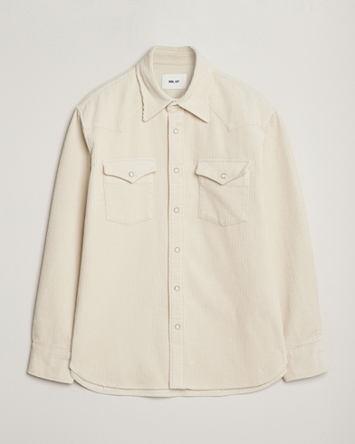 NN07 Ricky Corduroy Overshirt Ivory – Vit