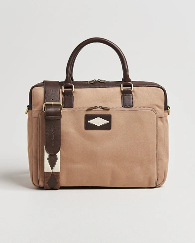 Herr | Pampeano | Pampeano Mensajero Canvas Briefcase Sand