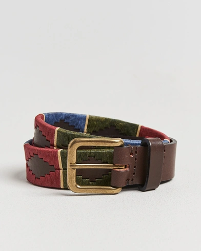 Pampeano Otono Hand Stitched Classic Leather Belt 3,5cm Brown – Brun