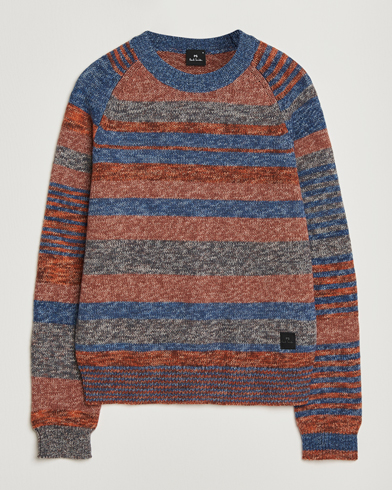 PS Paul Smith Wool Knitted Striped Sweater Red Multi – Flerfärgad