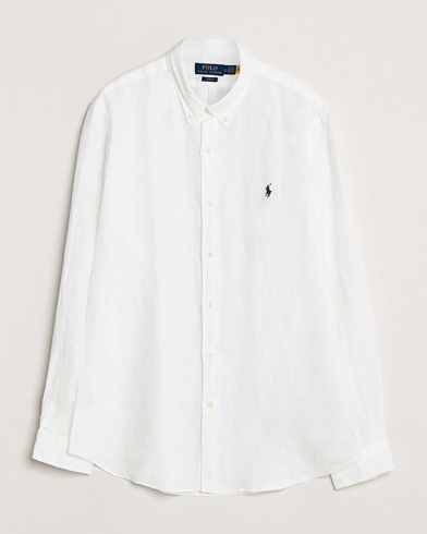 Polo Ralph Lauren Slim Fit Linen Shirt White – Vit