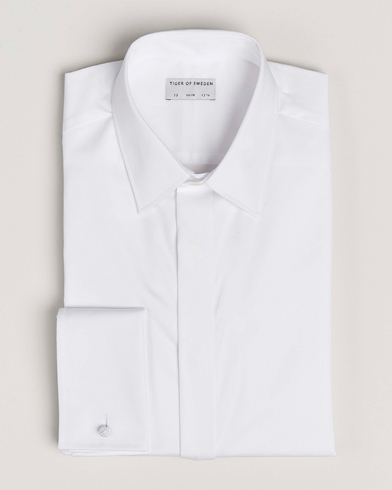 Tiger of Sweden Adley Tuxedo Shirt Pure White – Vit