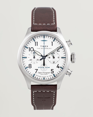 Timex Waterbury Ace Pan Chronograph 41mm Silver Dial – Silver