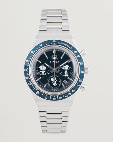 Timex X Peanuts Q Chronograph Snoopy 40mm Blue Dial – Blå