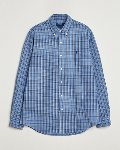 Polo Ralph Lauren Custom Fit Checked Shirt Blue Heather Multi – Flerfärgad