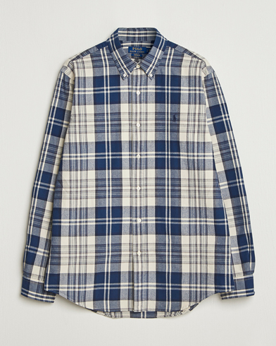 Polo Ralph Lauren Custom Fit Checked Shirt White/Navy Multi – Flerfärgad