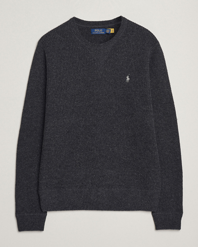 Polo Ralph Lauren Cotton/Wool Pullover Dark Granite Heather – Grå