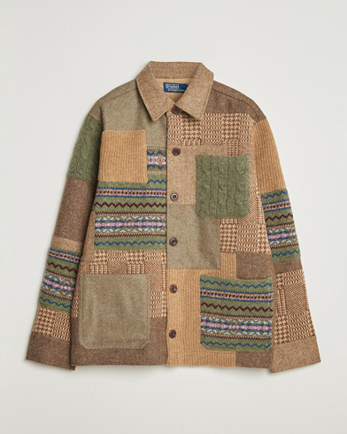 Polo Ralph Lauren Wool Blend Cardigan Tan Multi – Flerfärgad