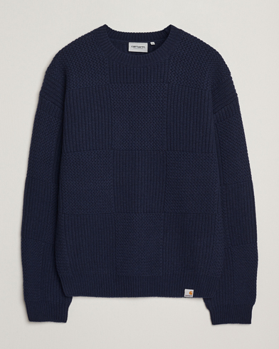 Carhartt WIP Bishop Knitted Sweater Dark Navy – Blå