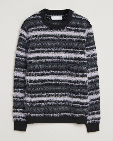 Samsøe Samsøe Finnley Striped Knitted Sweater Black Multi – Flerfärgad