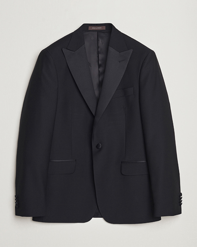 Oscar Jacobson Frampton Wool Tuxedo Blazer Black – Svart