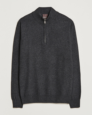 Oscar Jacobson Patton Wool Half-Zip Grey – Grå