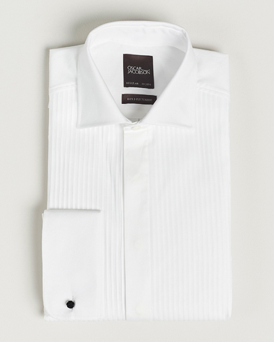 Oscar Jacobson Reg Fit Cut Away Tuxedo Double Cuff White – Vit