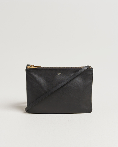 Celine Pre-Owned Trio Bag Medium Leather Black – Svart