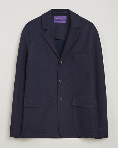 Ralph Lauren Purple Label Wool/Cotton Jacket Chairman Navy – Blå
