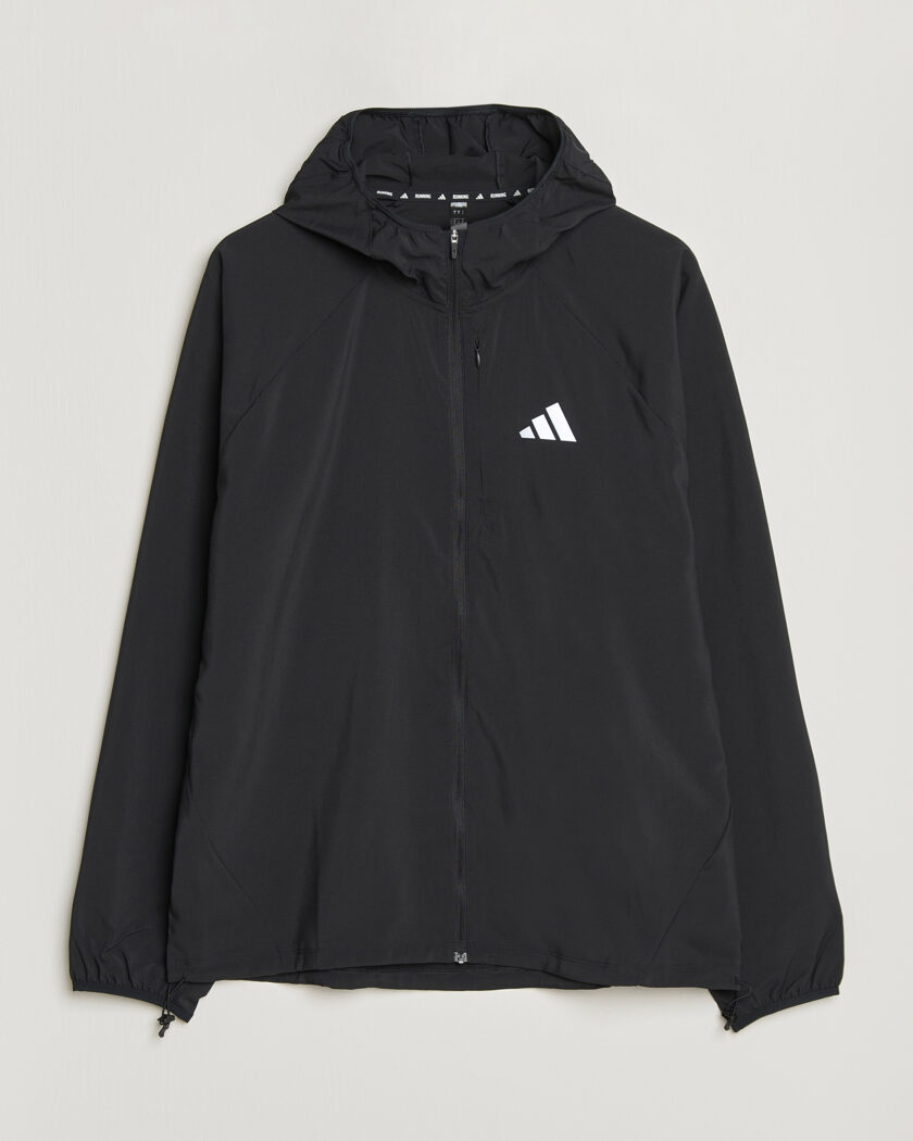 adidas Performance Running Hooded Jacket Black – Svart