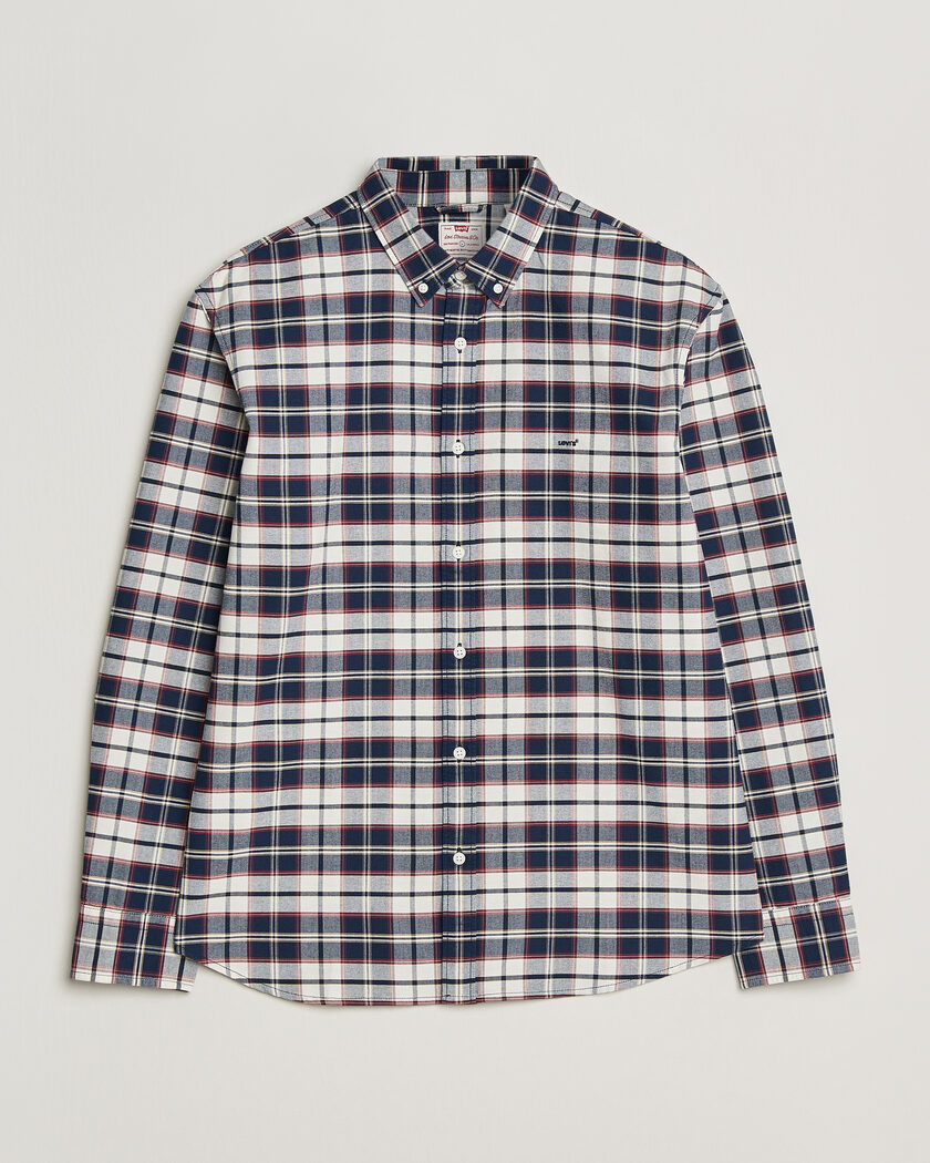 Levi's Cotton Checked Shirt Dress Blues – Blå