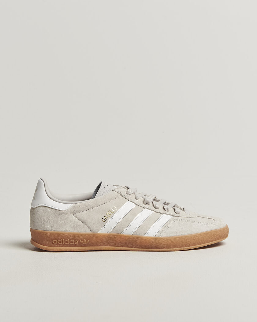adidas Originals Gazelle Indoor Sneaker Light Grey/White – Grå