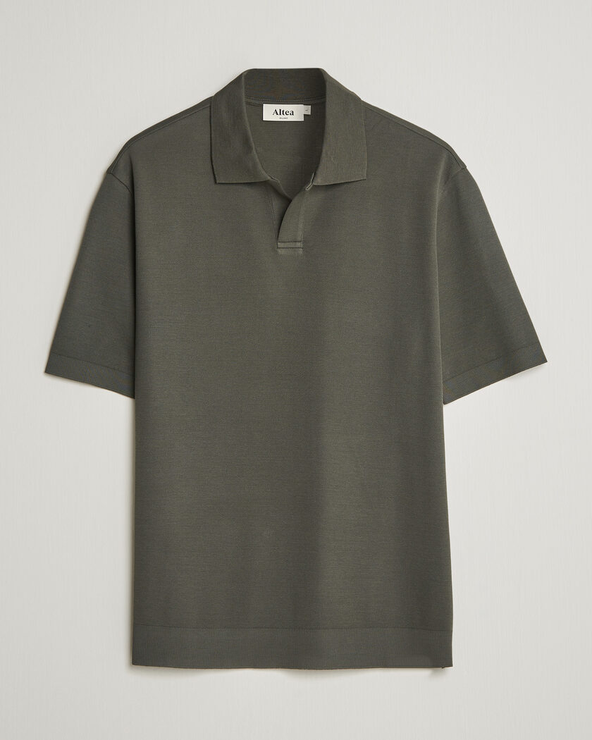Altea Jersey Piquet Polo Dark Green – Grön