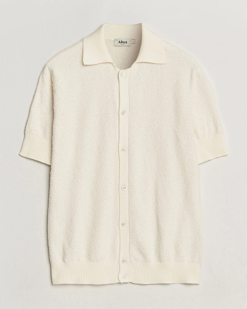 Altea Soft Boucle Resort Shirt Off White – Vit
