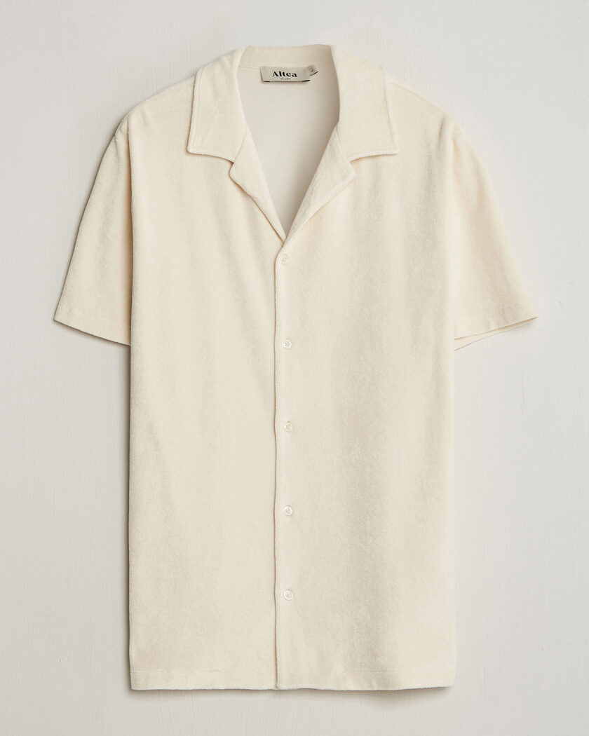 Altea Terry Bowling Shirt Off White – Vit