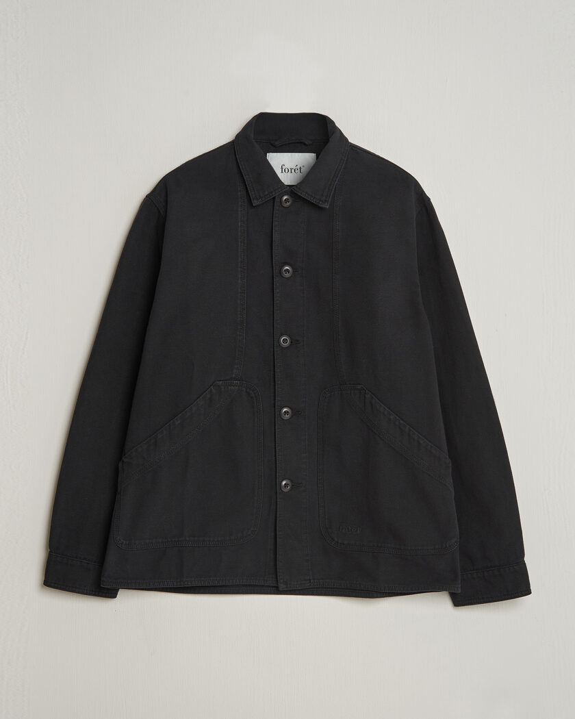 Forét Berry Canvas Overshirt Black – Svart