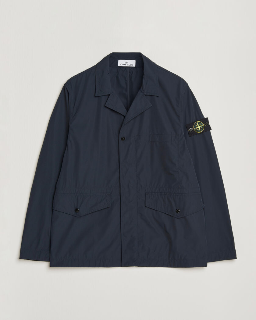 Stone Island Micro Twill Blazer Jacket Navy – Blå