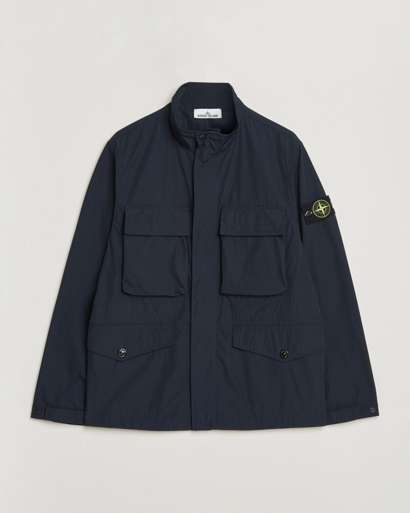 Stone Island Micro Twill Field Jacket Navy – Blå