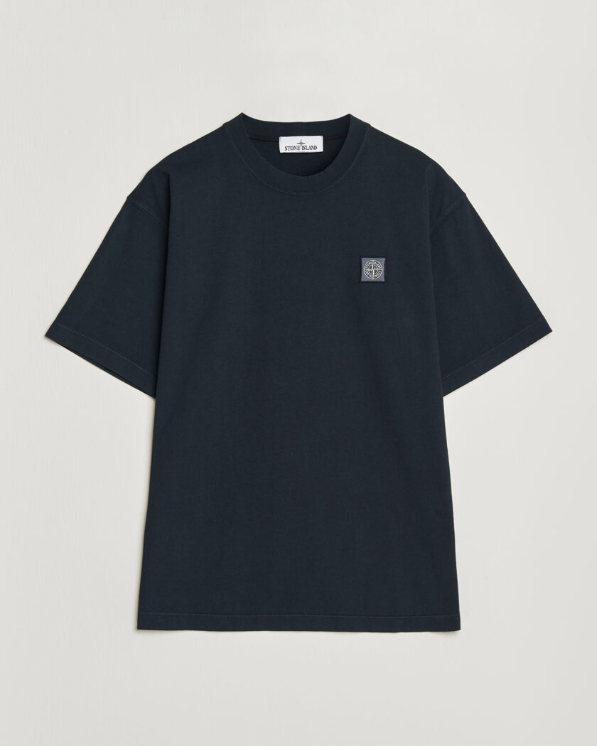 Stone Island Combed Organic Cotton T-Shirt Navy – Blå