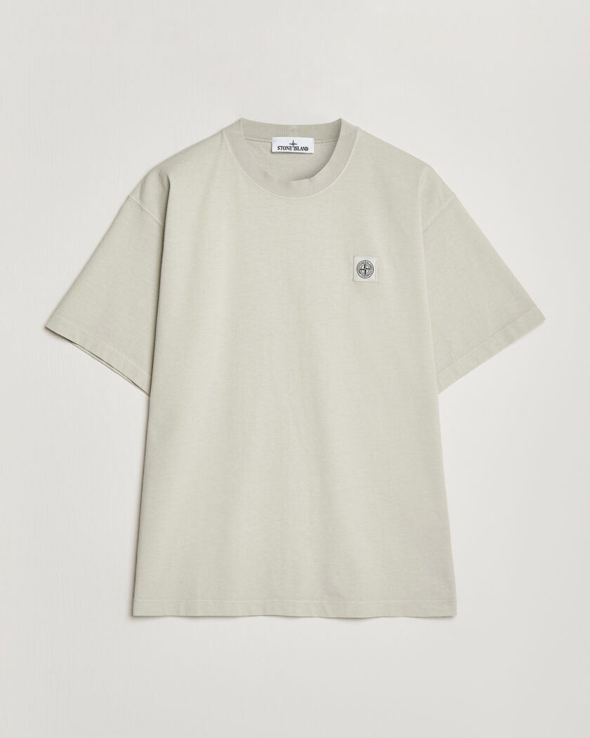 Stone Island Combed Organic Cotton T-Shirt Pearl Grey – Grå