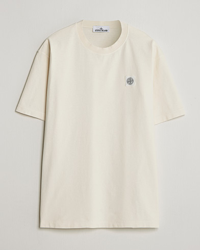 Stone Island Combed Organic Cotton T-Shirt Ivory – Vit