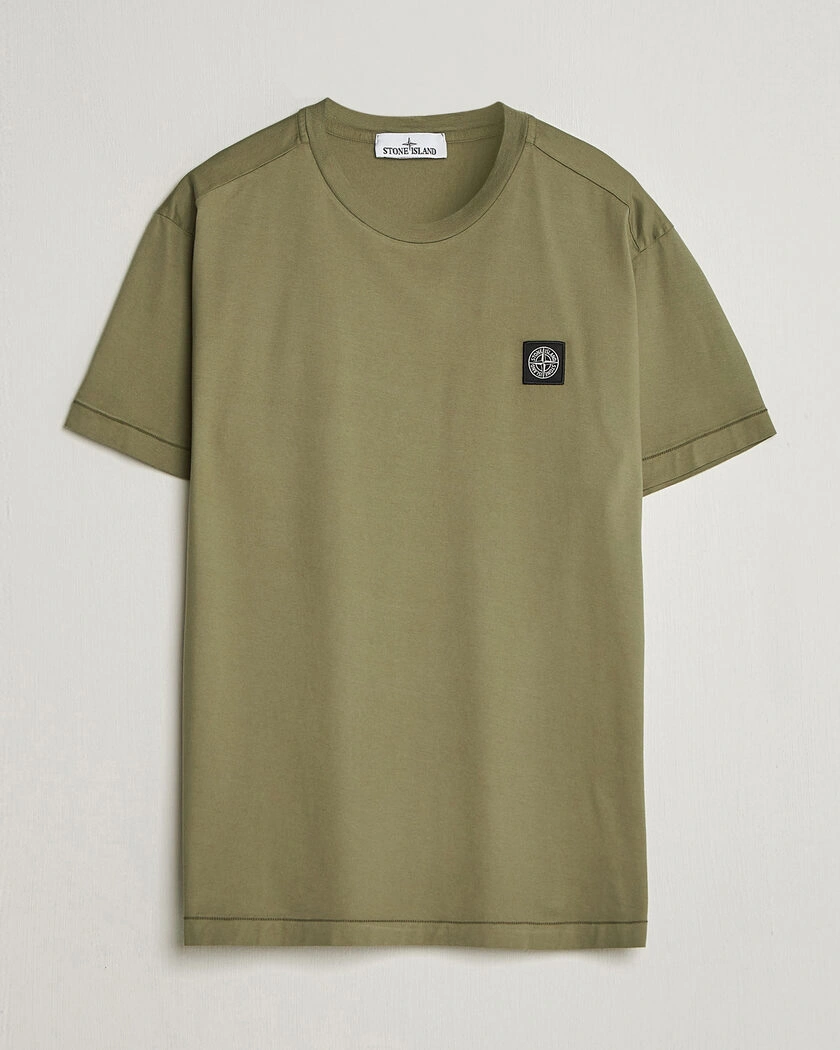 Stone Island Garment Dyed Cotton Jersey T-Shirt Military Green – Grön
