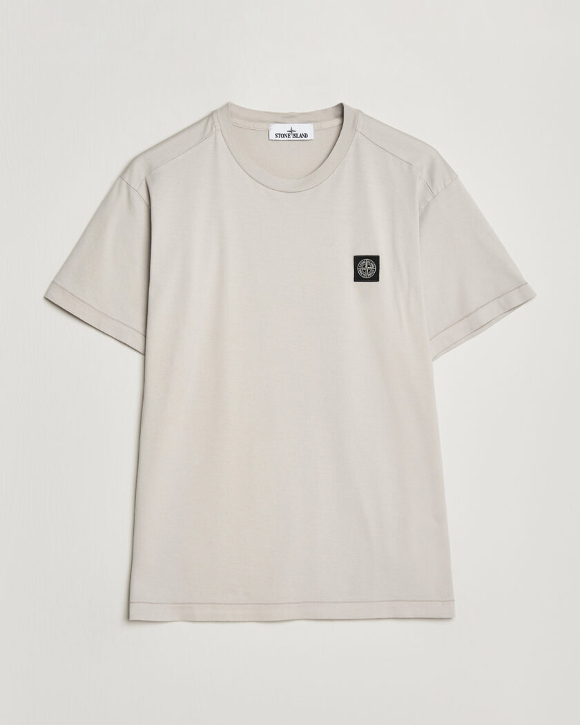 Stone Island Garment Dyed Cotton Jersey T-Shirt Pearl Grey – Grå