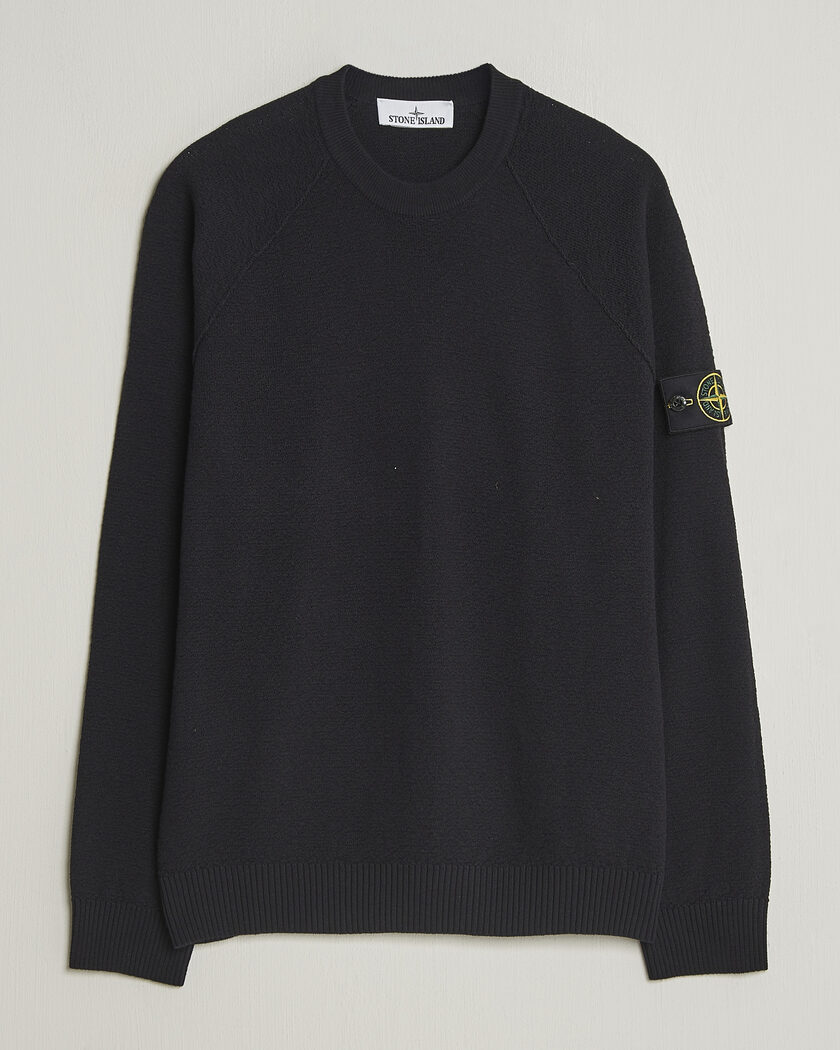 Stone Island Raw Hand Organic Cotton Crewneck Navy – Blå