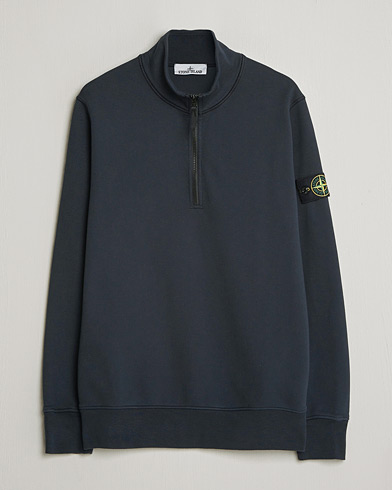 Stone Island Garment Dyed Fleece Half Zip Navy – Blå