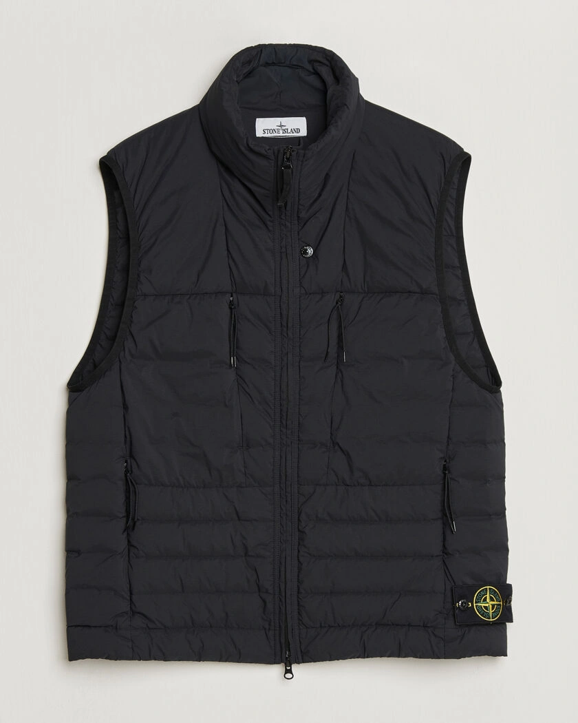 Stone Island Nylon Down Vest Black – Svart