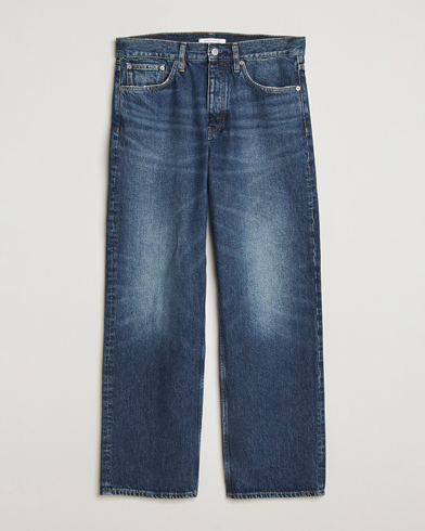 Sunflower Loose Jeans Dark Blue Worn – Blå