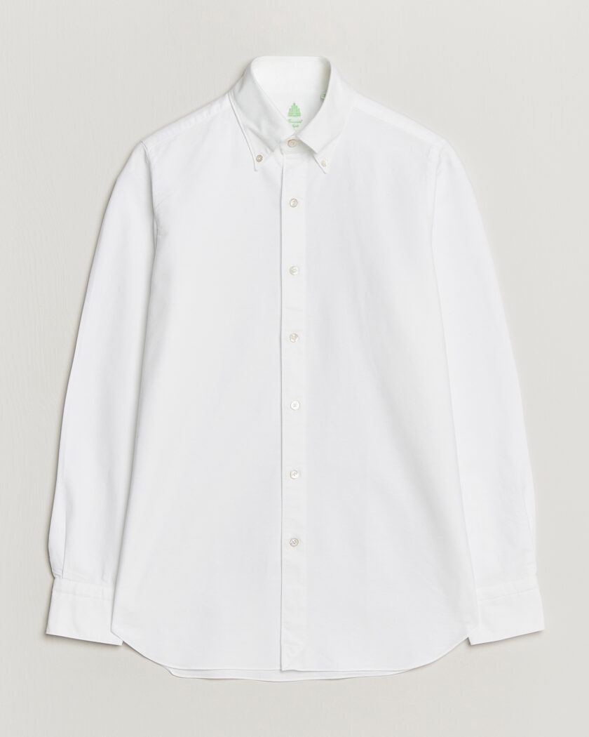 Finamore Napoli Gaeta Oxford Button Down Shirt White – Vit