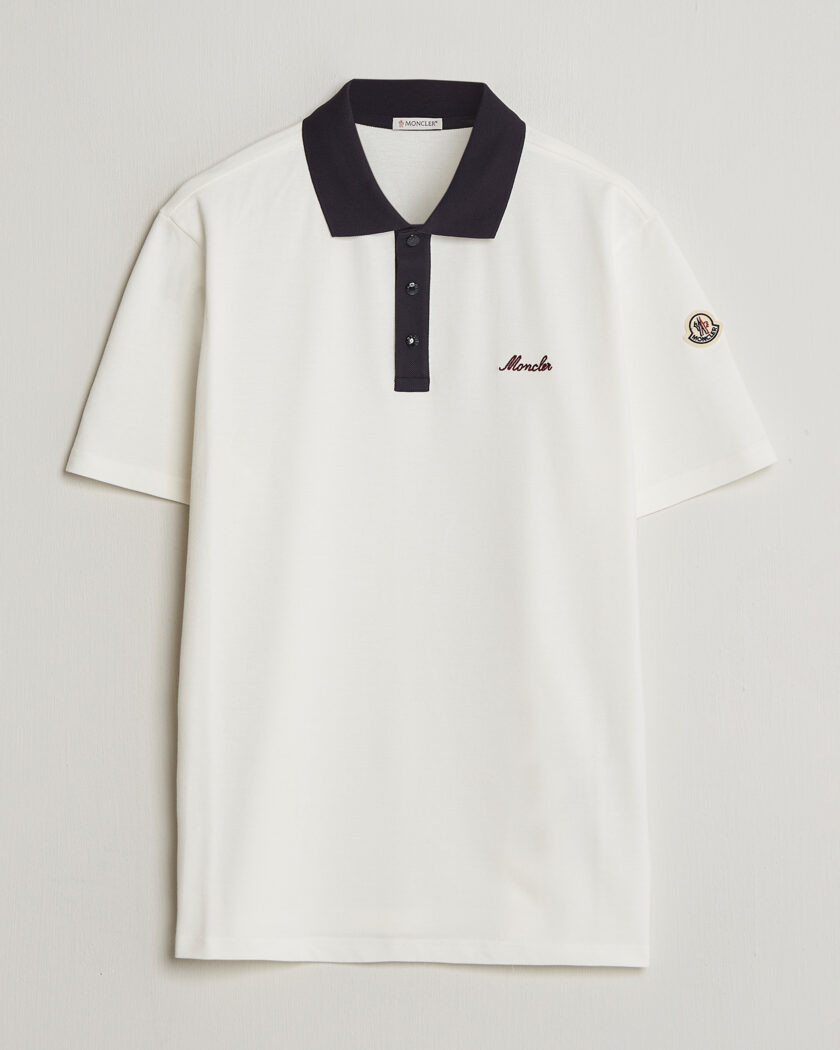 Moncler Signature Logo Polo Off White – Vit