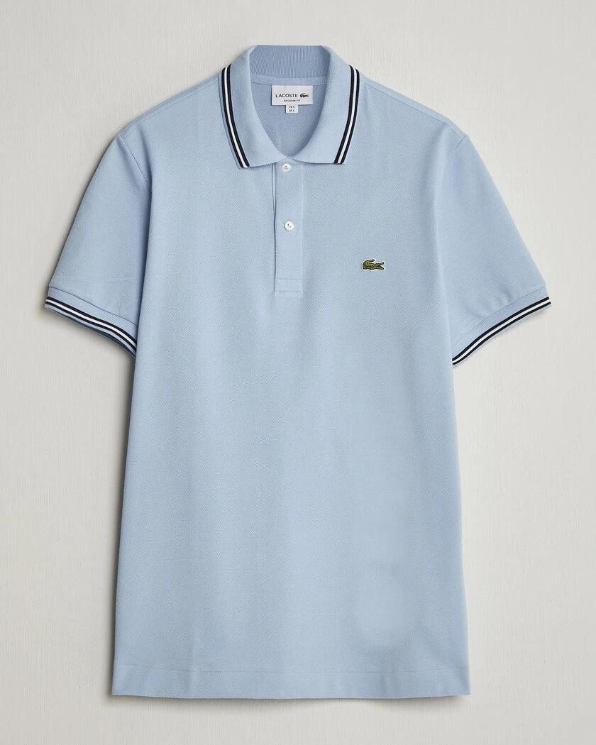 Lacoste Original Tipped Polo Piké Chambray – Blå