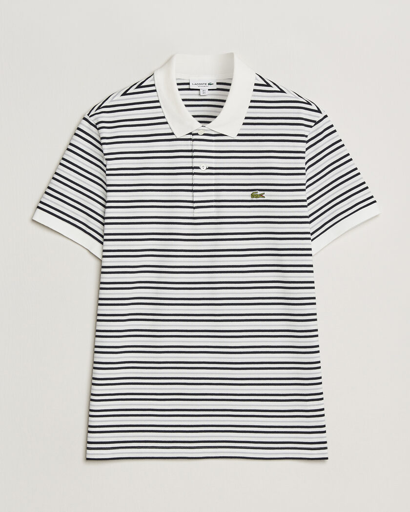 Lacoste Original Striped Polo Piké Blackbird/Flour – Flerfärgad