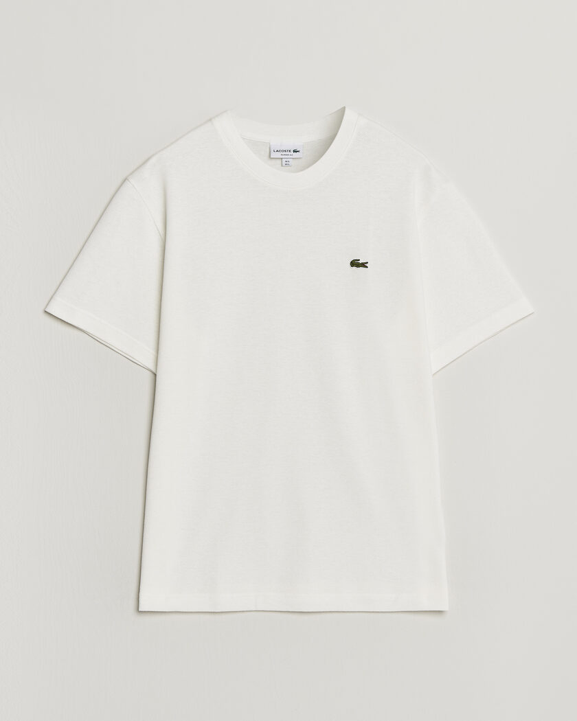 Lacoste Cotton/Linen Pique T-Shirt Flour – Beige