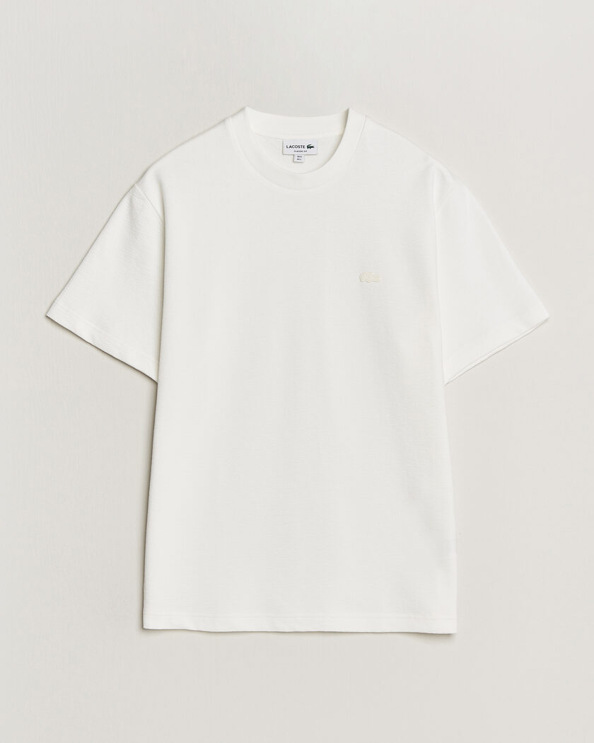 Lacoste Textured Cotton T-Shirt Flour – Beige