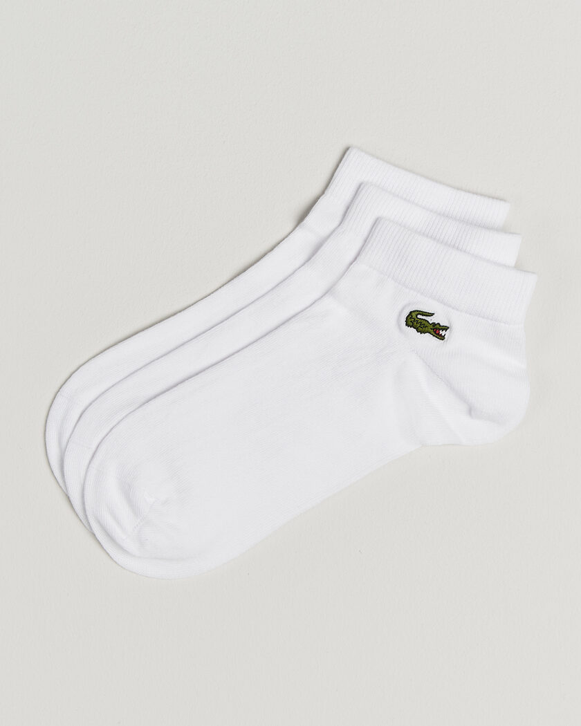 Lacoste 3-Pack Short Sport Socks White – Vit