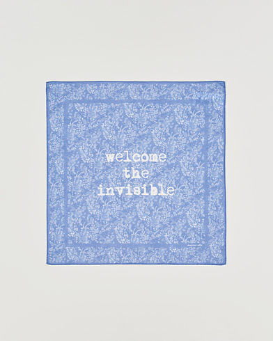 Massimo Alba Printed Cotton Voile Hankerchief Tulip – Blå