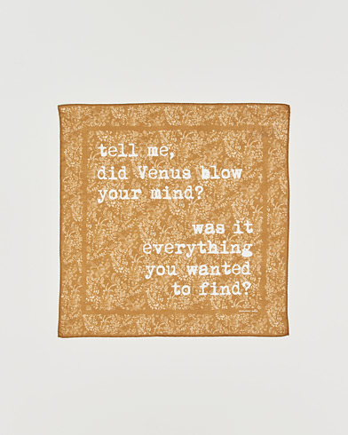 Massimo Alba Printed Cotton Voile Hankerchief Bronze – Beige